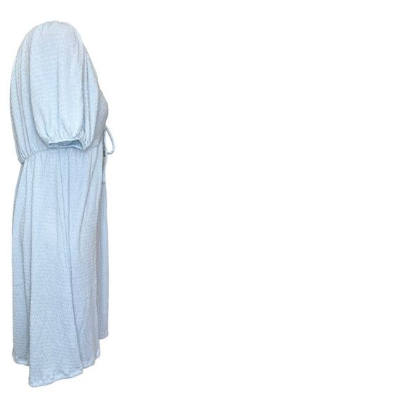 Good Luck Gem Puff Sleeve Mini Dress in Soft Blue - Picture 8 of 12